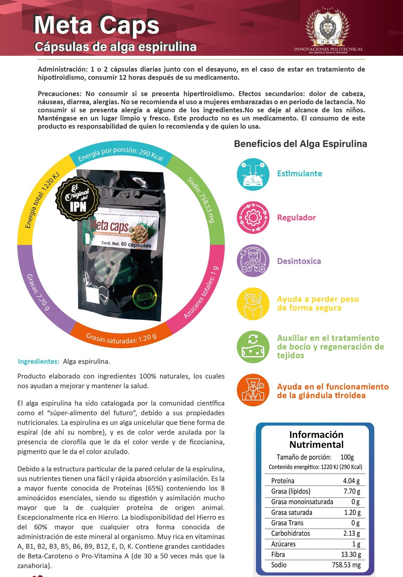 Metacaps - Alga Espirulina