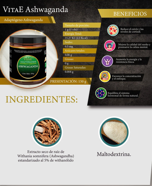 Ashwaganda - Adaptógeno en polvo 150g